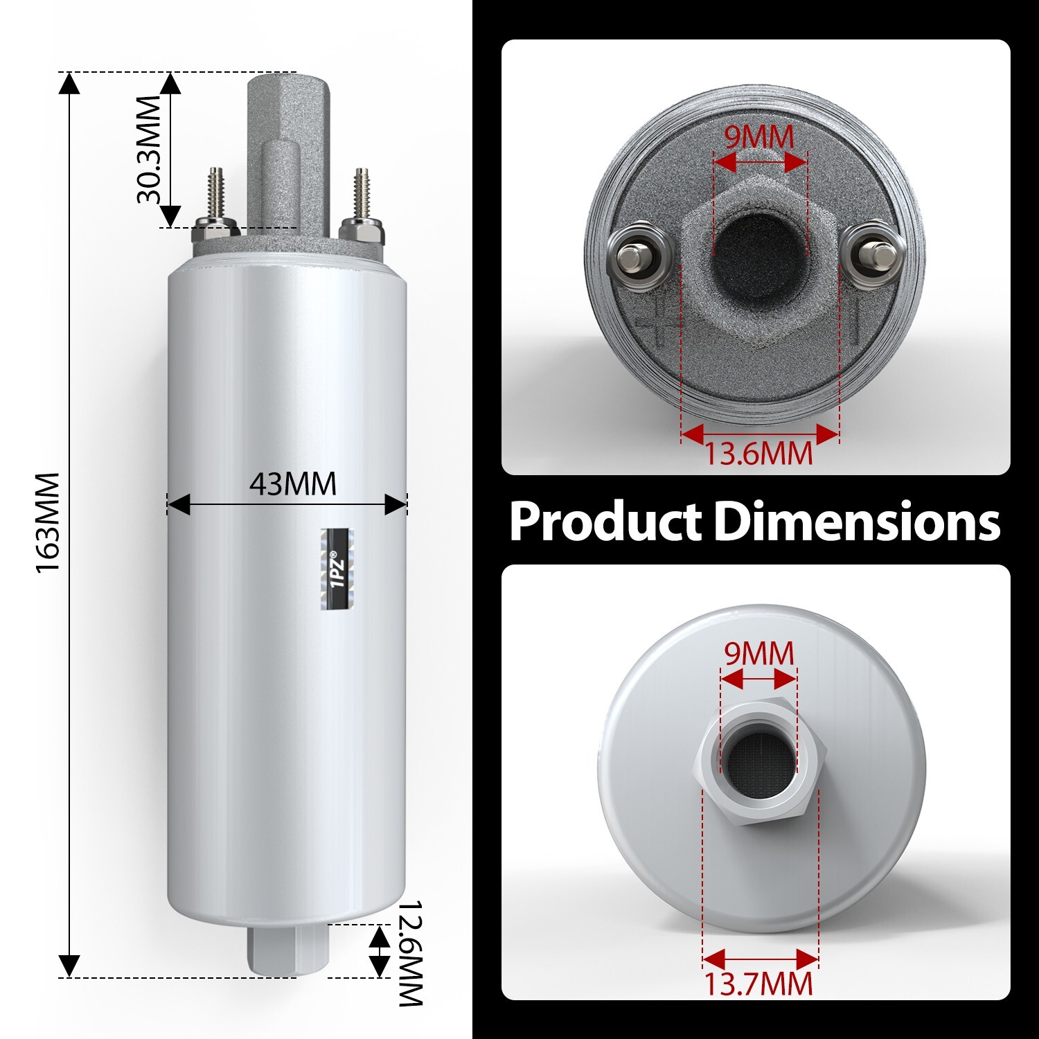 Genuine GSL392 Walbro 255LPH External Inline High Pressure Fuel Pump 650 HP