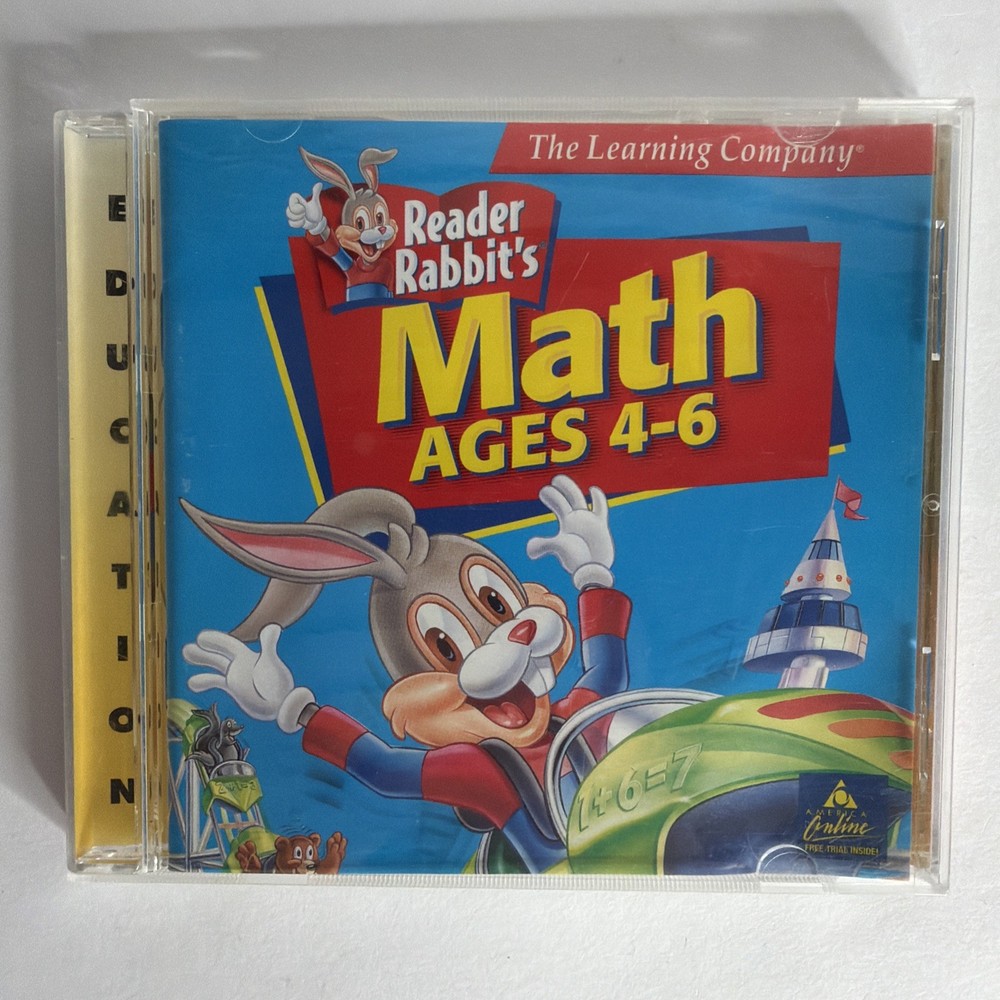 Reader Rabbit Math Ages 4-6 Version 3.0 (CD-ROM, 1998) WINDOWS/MAC Great Disc!