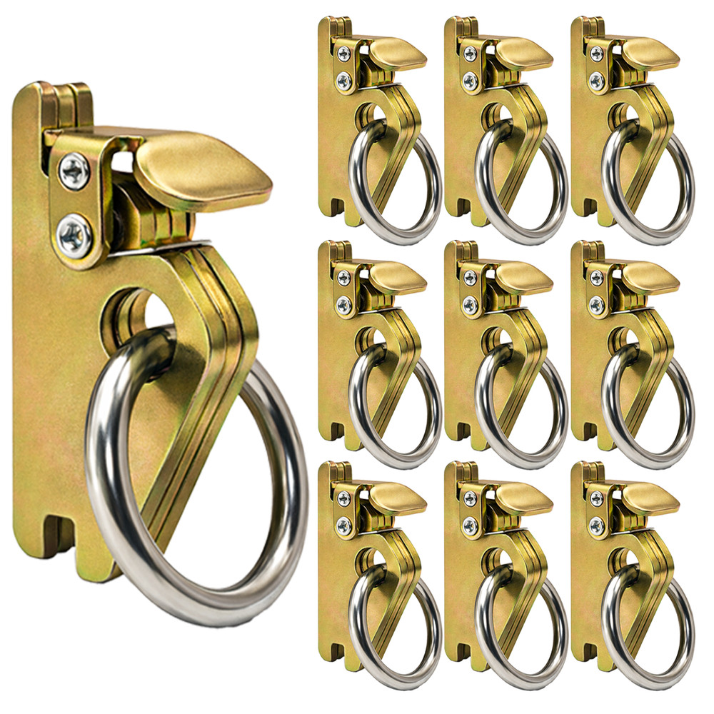 BXR E-Track Ring Fitting - Extra Heavy Duty For E-Track Anchor Point - 10 Pack