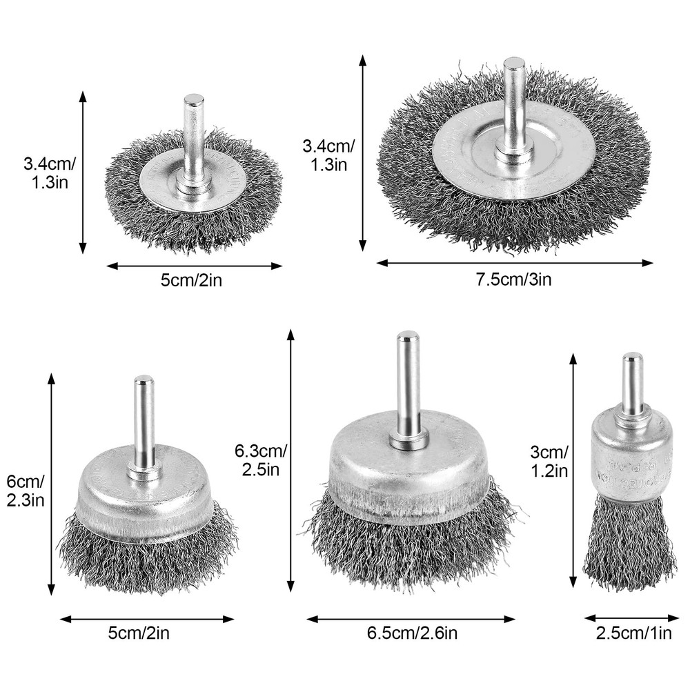 Wire Brush for Drill, Wheel Cup Set, Drill Drill...