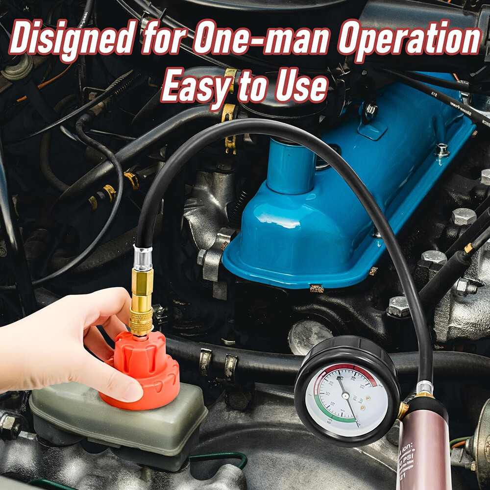 18pcs Universal Radiator Pressure Tester Kit Coolant Vacuum Type Cooling System