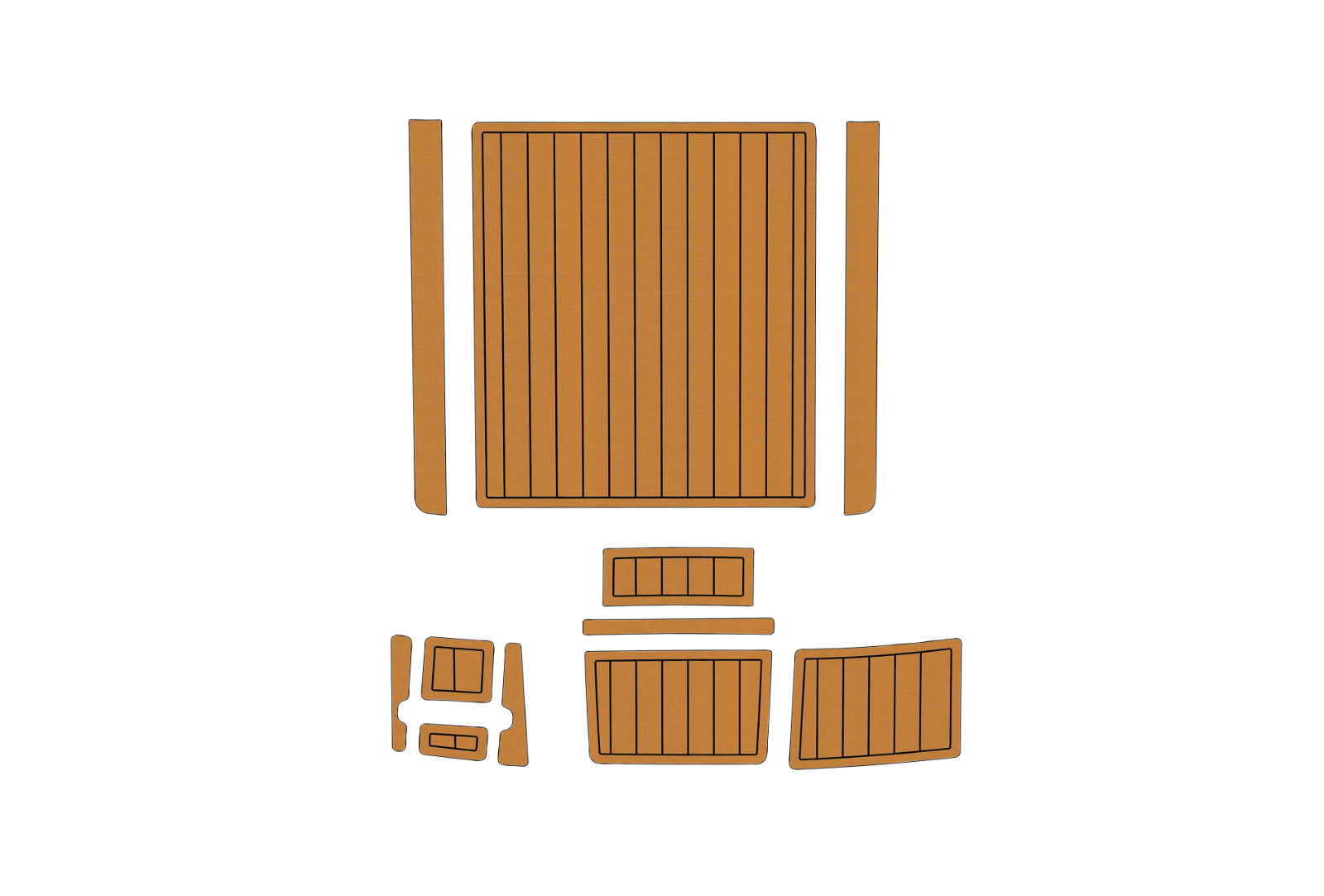 1999-2006 Bella 652 Cockpit Swim platform 1/4" 6mm EVA faux faom teak mat floor