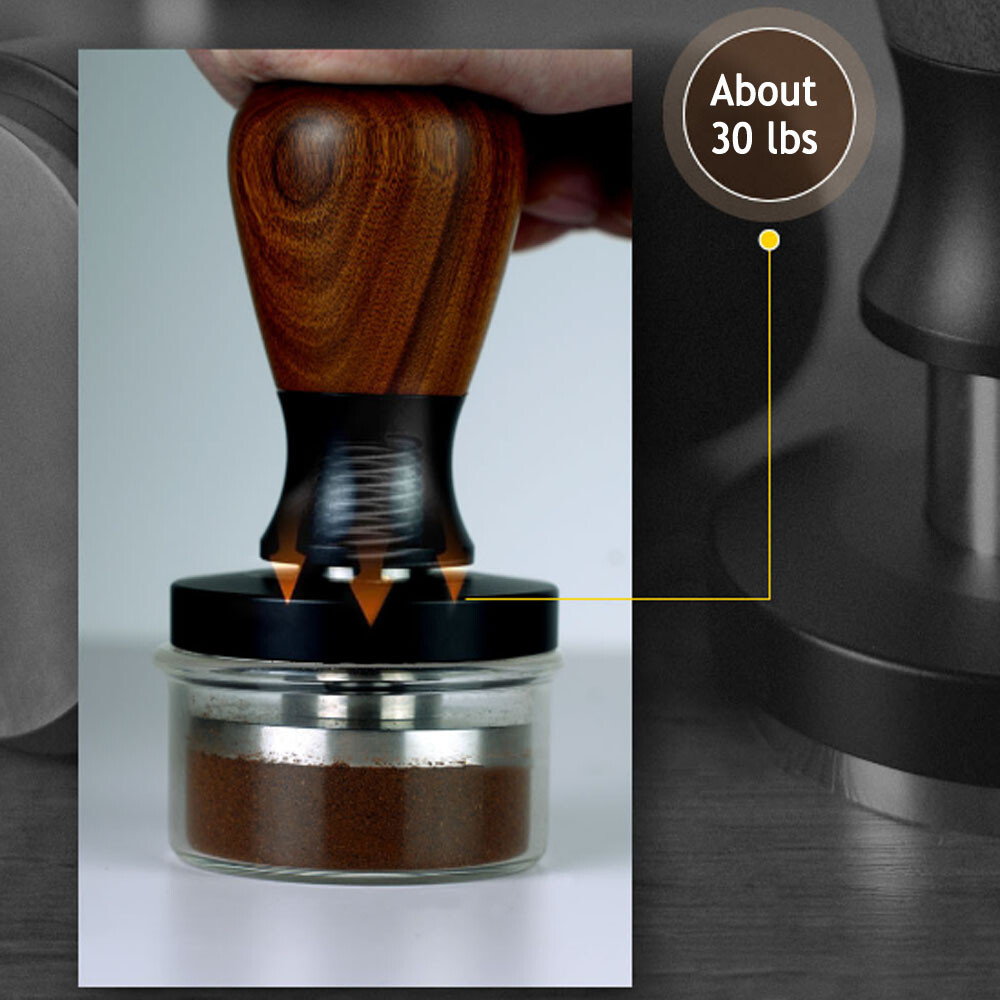 Coffee Press Double Spring Solid Wood Elastic Powder Hammer Elastic Coffee Press
