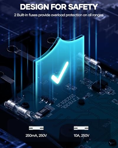 Digital Multimeter Voltage Tester, 2000 Counts Multimeter Measure AC DC Orange