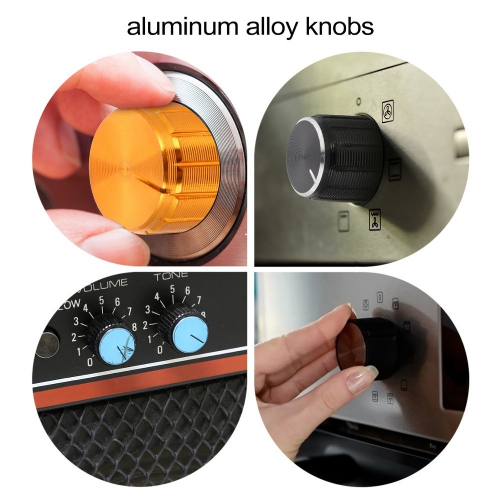 12 Pcs Aluminum Alloy Rotary Potentiometer Knobs Replacement for Audio Use