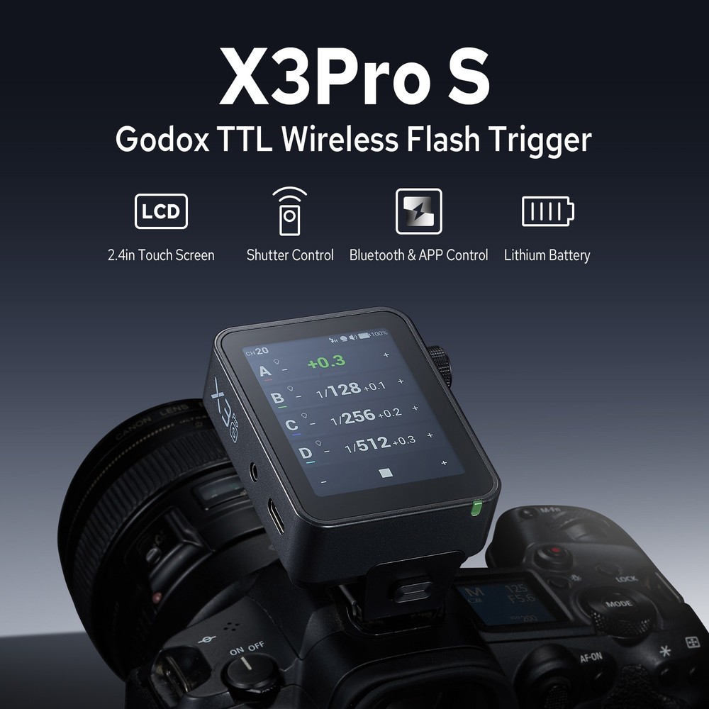 Godox X3pro-S 2.4G TTL Flash Trigger Transmitter LCD Touchscreen Screen for Sony