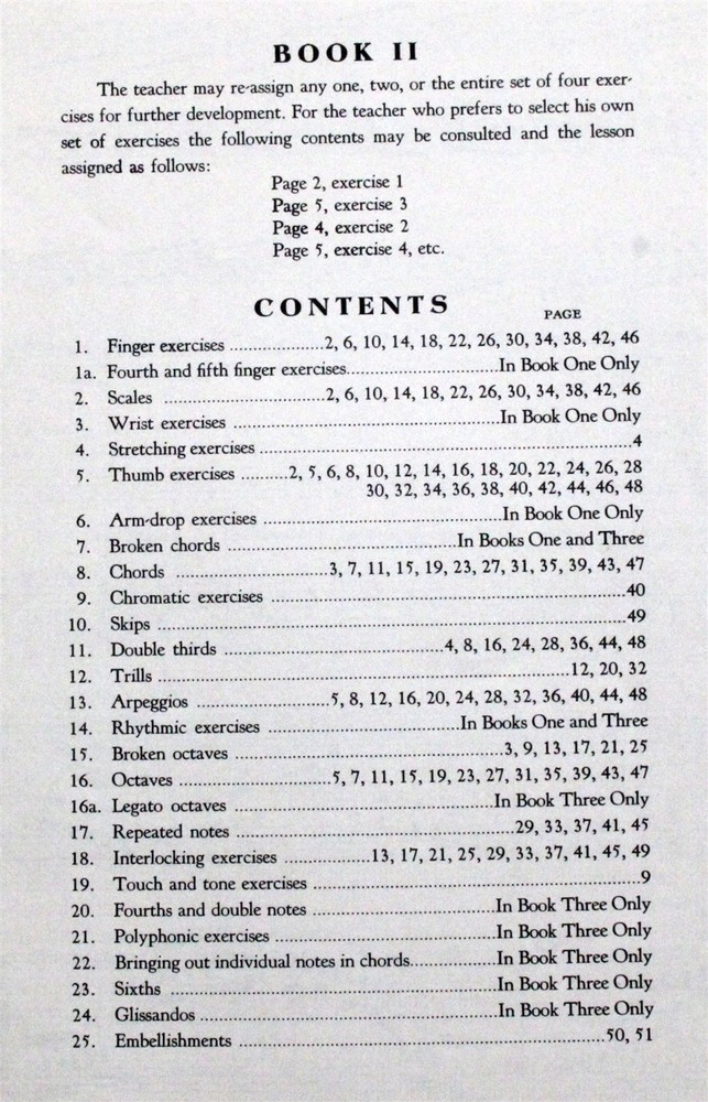 TECHNIC Book II High Intermediate Piano Method Instruction Book by Hans Barth