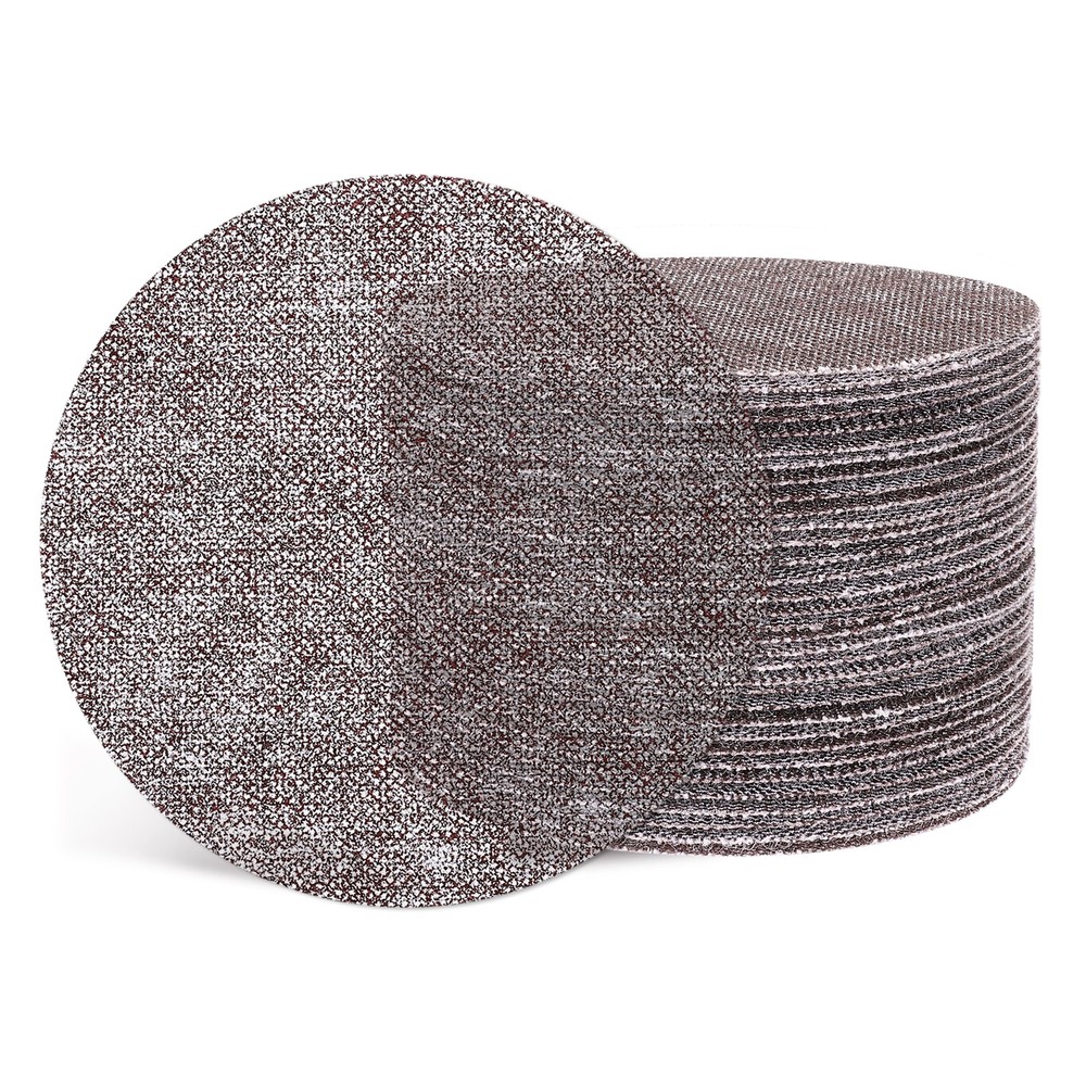 50 Pcs 5 Inch 40 Grit Hook and Loop Grid Sanding Discs