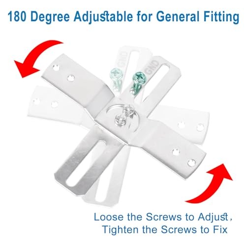 Light Fixture Mounting Brackets, 180° Adjustable Universal Light Crossbar Set,