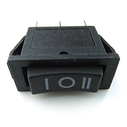 Hull Shape Snap-in KCD3 3 Pin ON-Off-ON Switch (2 Pack)