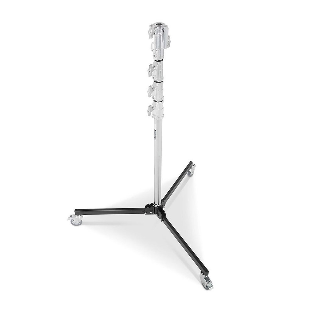 Avenger 11.15' Roller Stand 34 Folding Base, 5 Sections, 4 Risers, Chrome