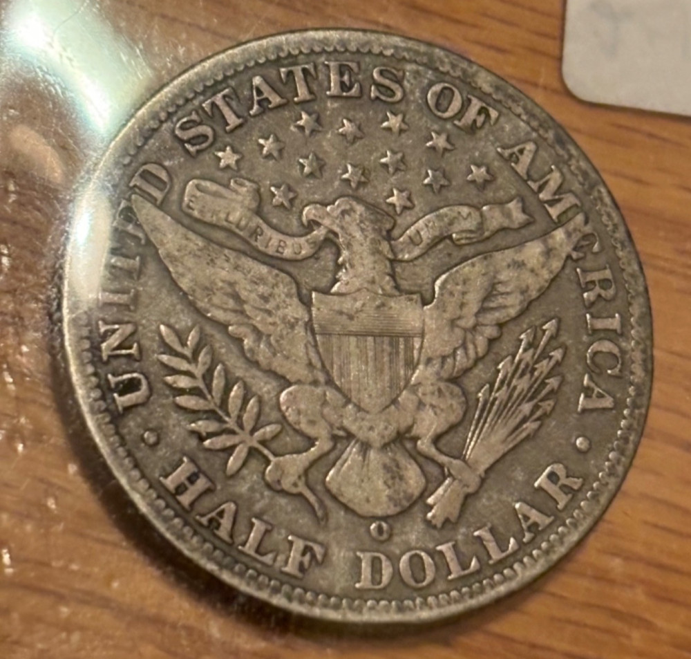 1896-o Barber Half Dollar , better date , Strong VG /Fine