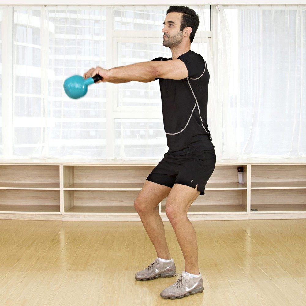Kettlebell Weights Vinyl Coated Iron 15 LB