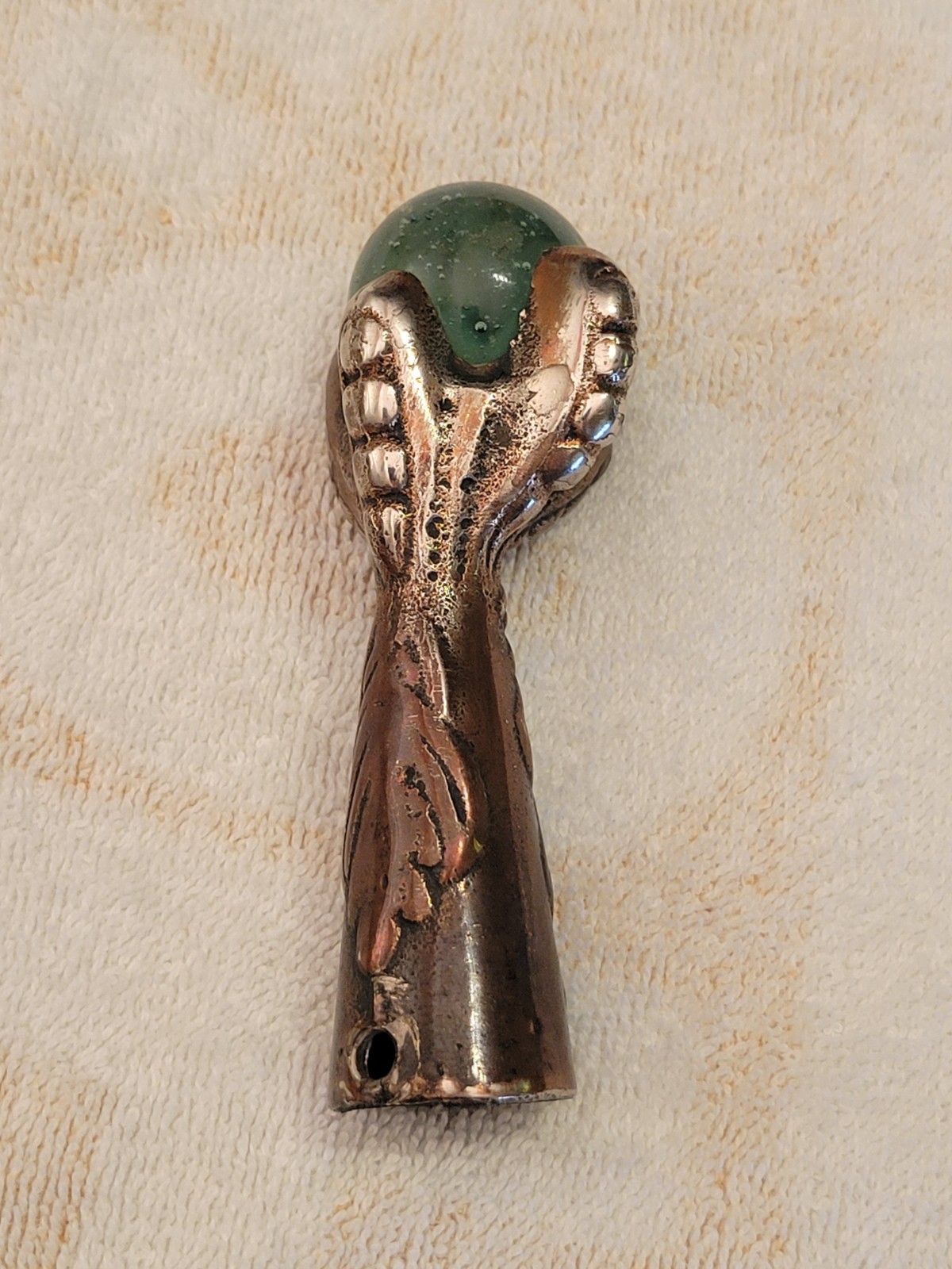 Vintage Claw Iron Furniture Foot with Glass Ball.