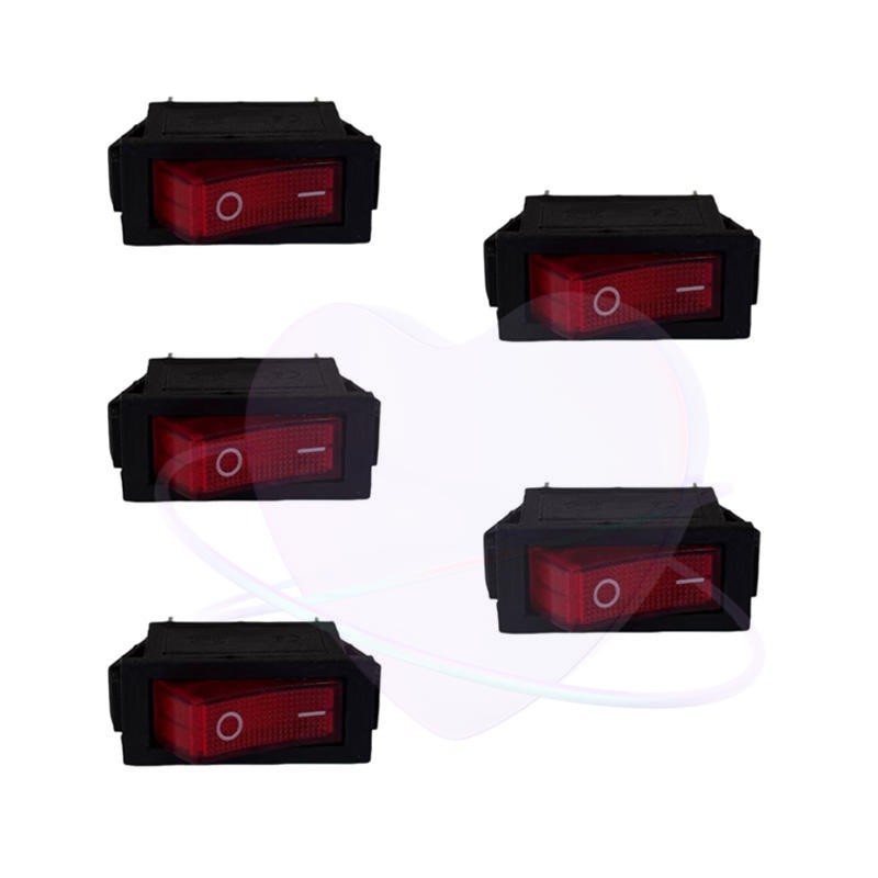 5PCS 120927-24 120 Volt Rocker Switch Lighted On-Off