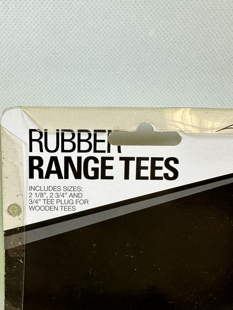 Three Rubber Range Golf Tees by Acuity NEW in Original Packaging