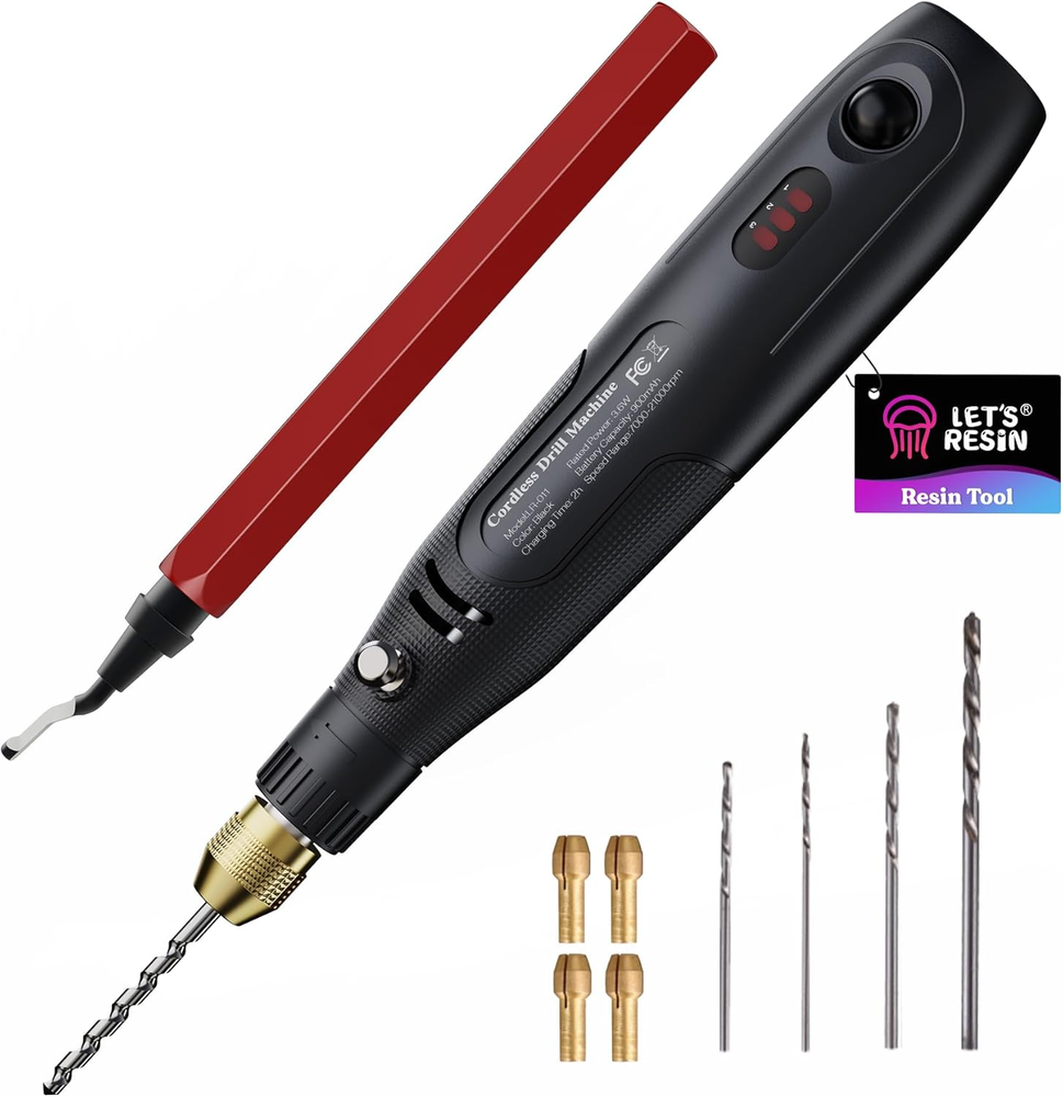 Cordless Resin Drill: 3-Speed Adjustment Rechargeable