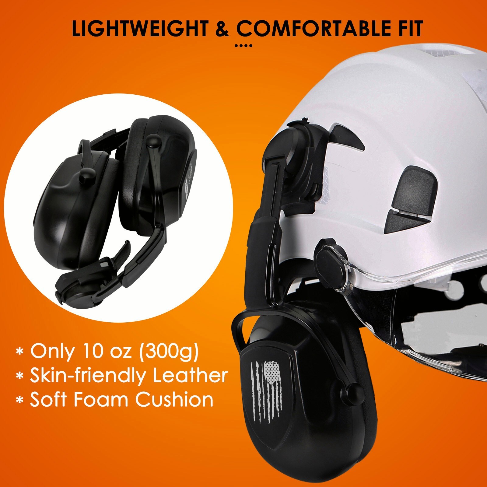 Hard Hat Ear Muffs for Aolamegs Safety Helmet Protective Earmuffs