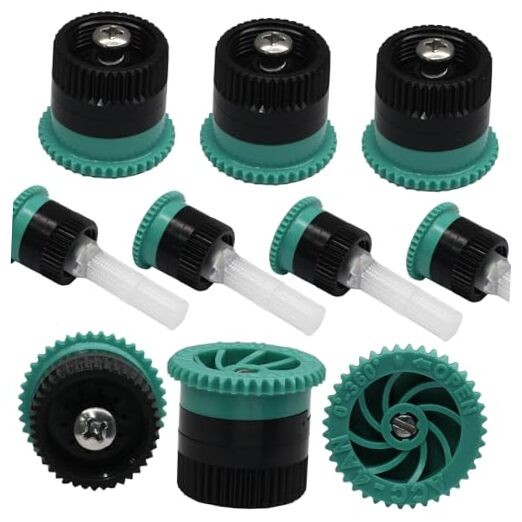 Variable Arc Nozzle, 10 Pcs Adjustable Sprinkler Heads Replacement with 4 Van