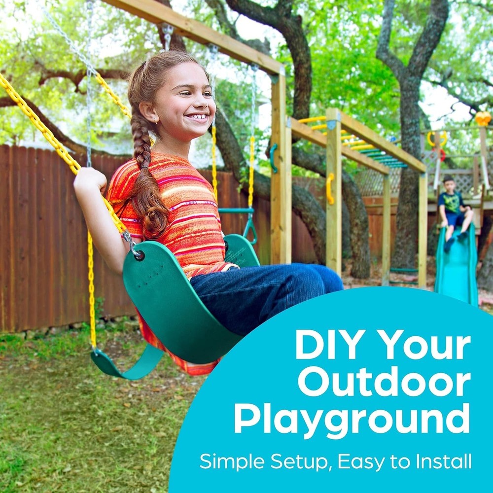 Transform Your Backyard with this Heavy Duty Swing Set Replacement Kit - Green
