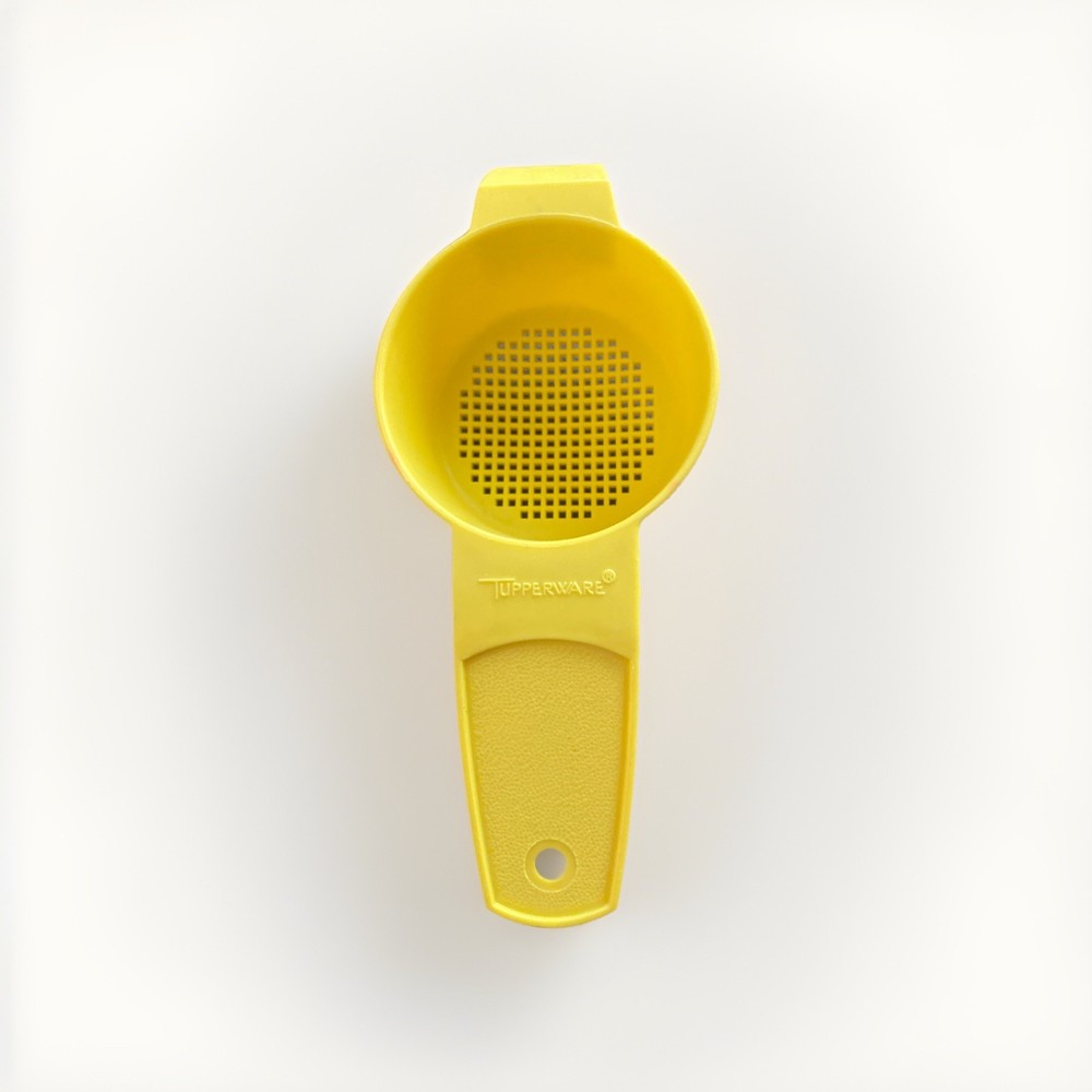 Vintage Tupperware Yellow Mini Sifter Tea Strainer Small Colander
