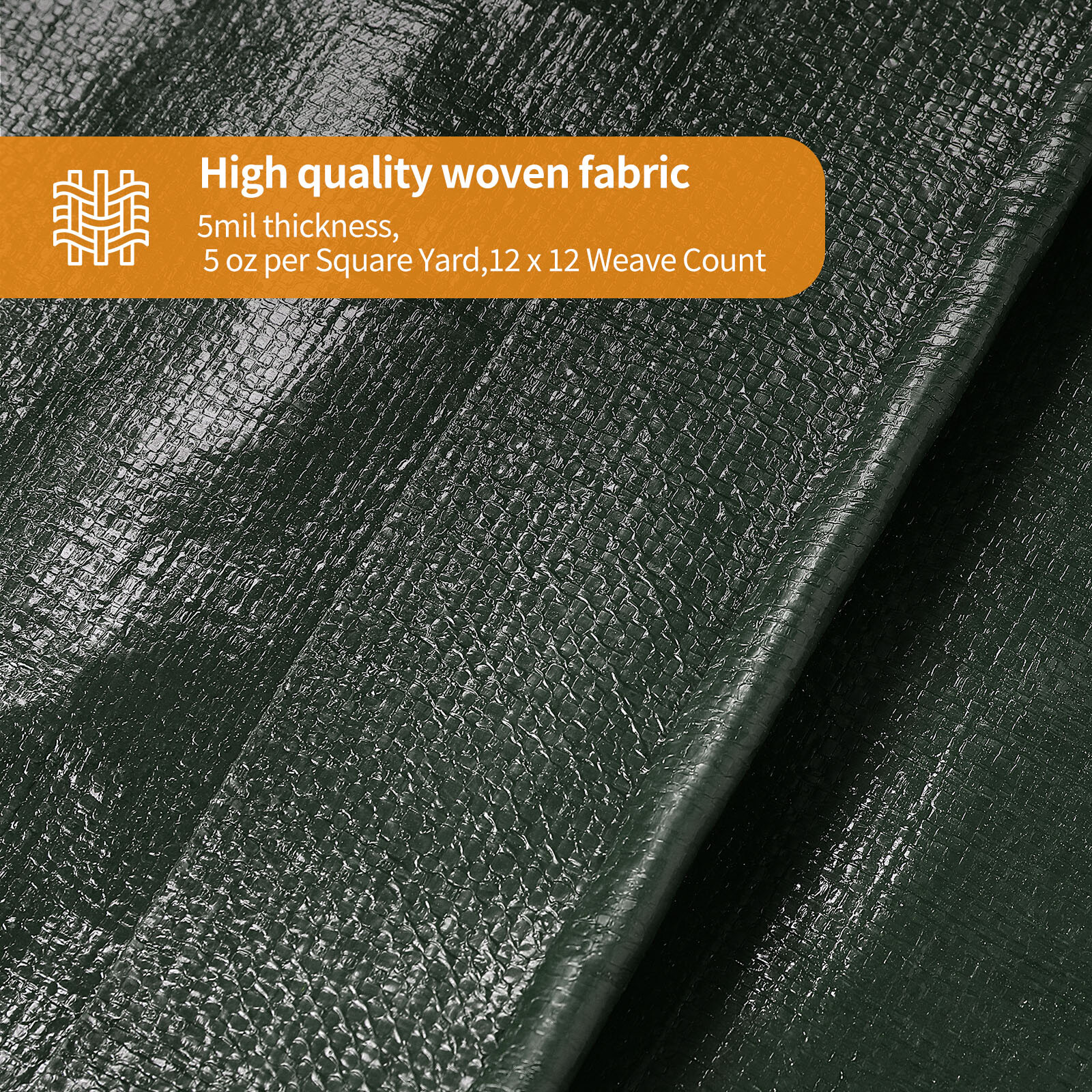 Heavy Duty Tarp Poly Tarpaulin Boat Tent Waterproof Outdoor Canopy Shade Cover