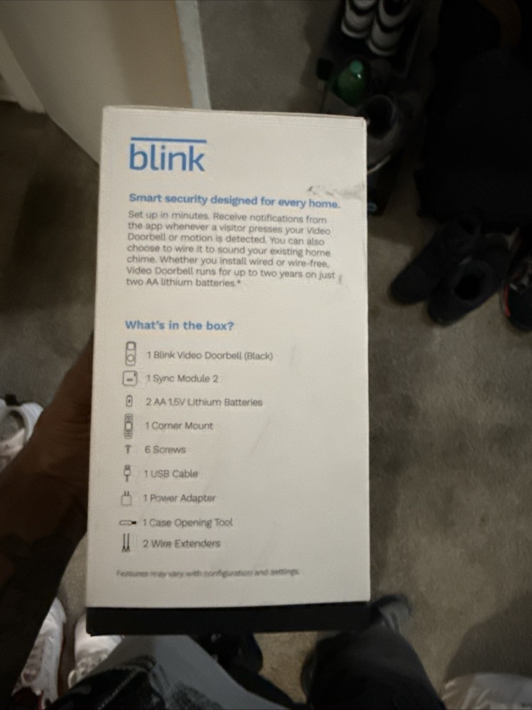 Blink Video Doorbell - Black (System)