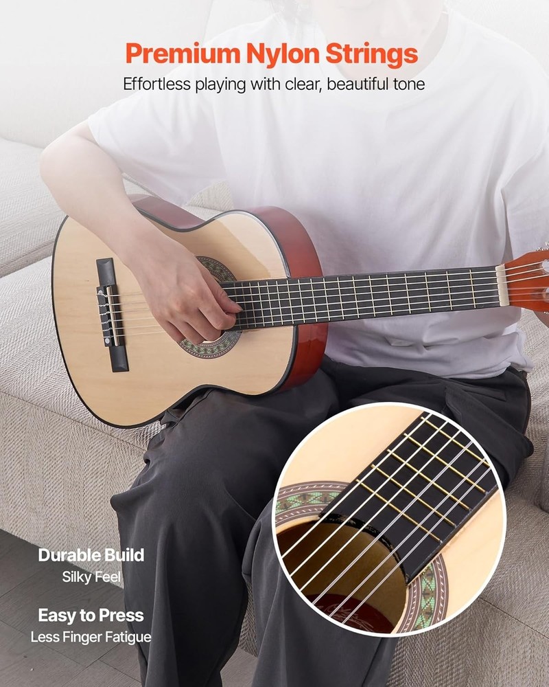 30-Inch Classical Guitar Starter Kit for Beginners - Nylon Strings & Accessories