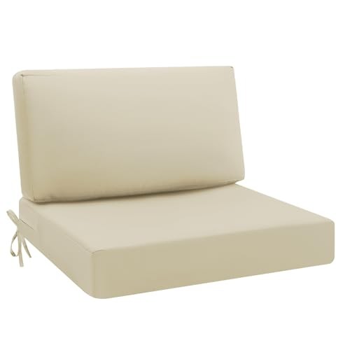 Outdoor Cushions for Patio Furniture, Outdoor Seat 28.5 x 28.5 In Beige