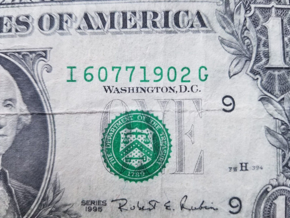 Misprint Error, Third Print Shifted Down And To The Left, Circulated.