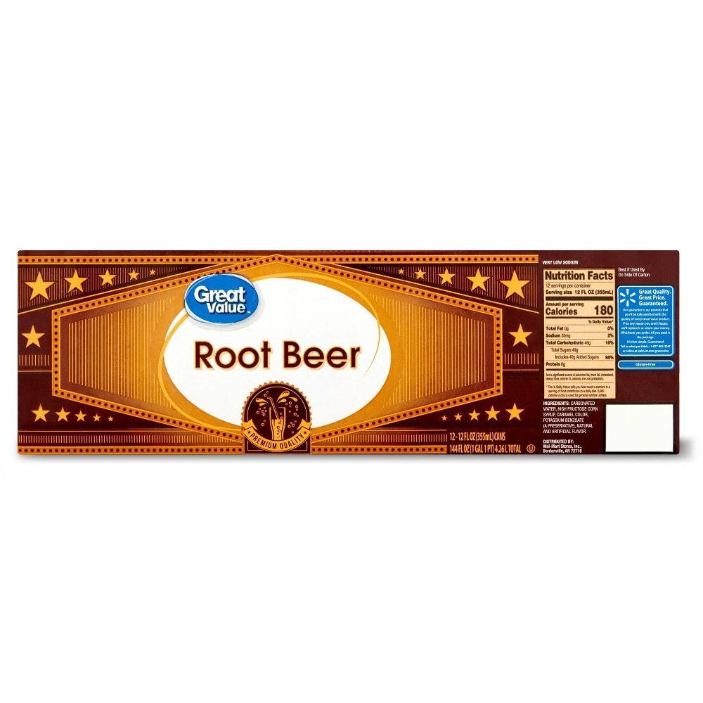Root Beer Soda , 12 fl oz, 12 Pack Cans