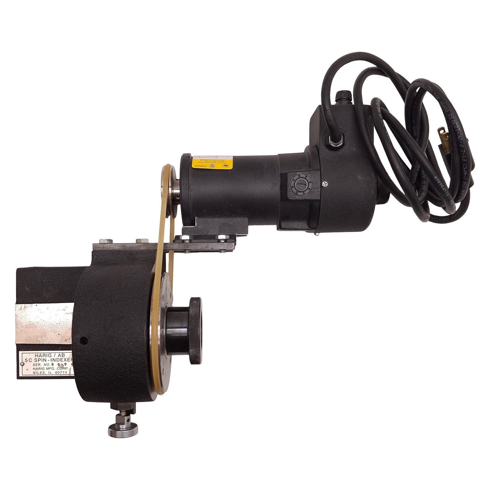 Harig 120-100 Motorized Spin-Indexer 115VDC, 0.65A, 50-450rpm, 5C Up to 1in