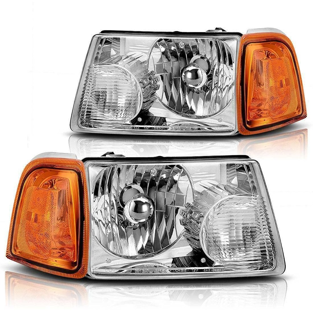 Pair Chrome Headlight Assembly RXC0882