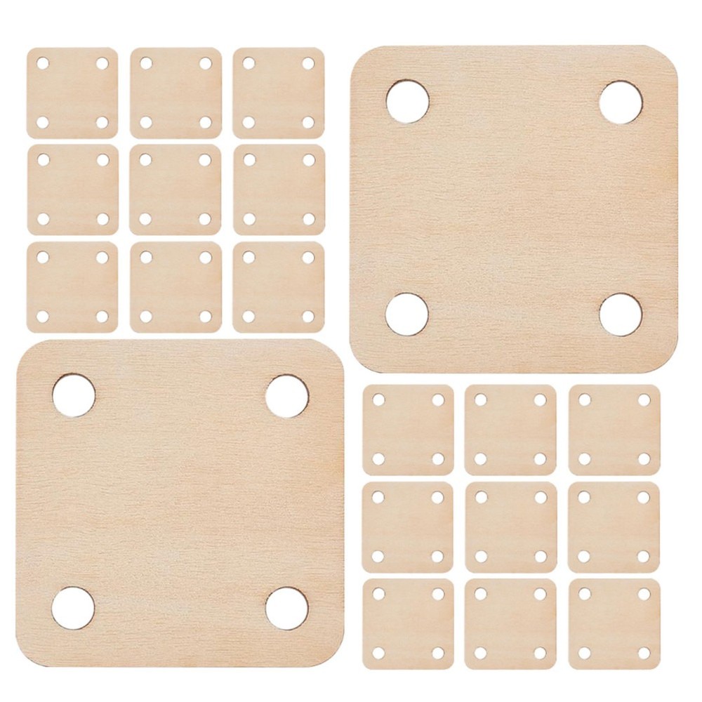 36 Pcs Woven Wood Chips Replaceable Weaving Cards Needlework Project