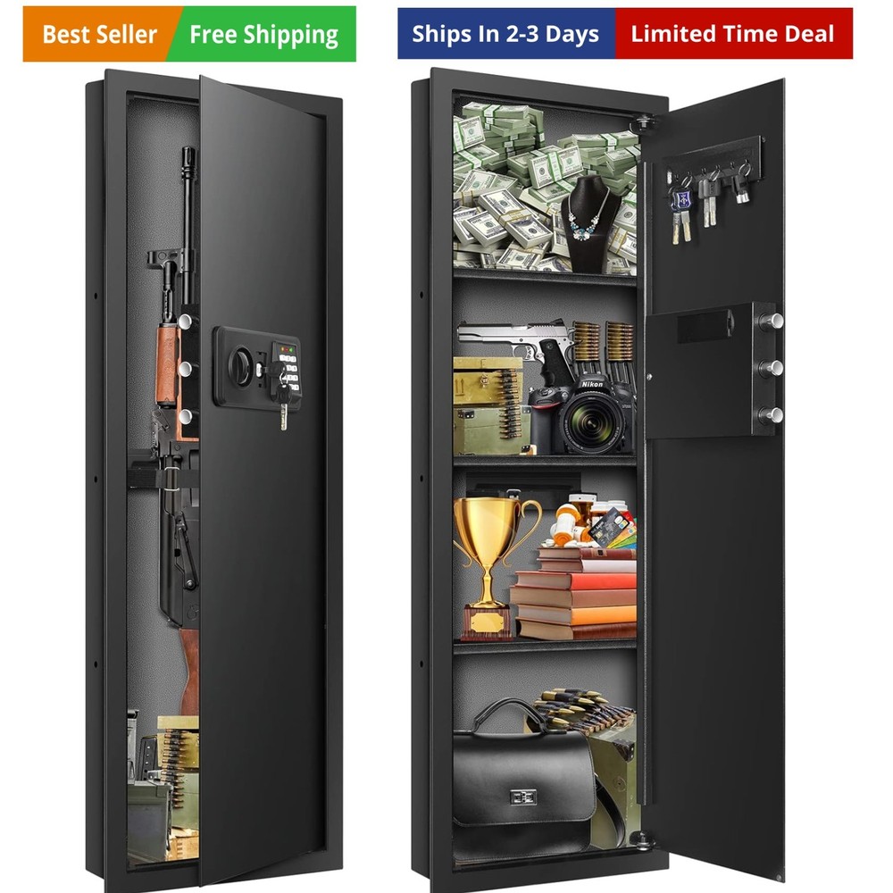 43.3" Tall Fireproof s Between the Studs 16" Centers, Electronic Hidden Safe ...