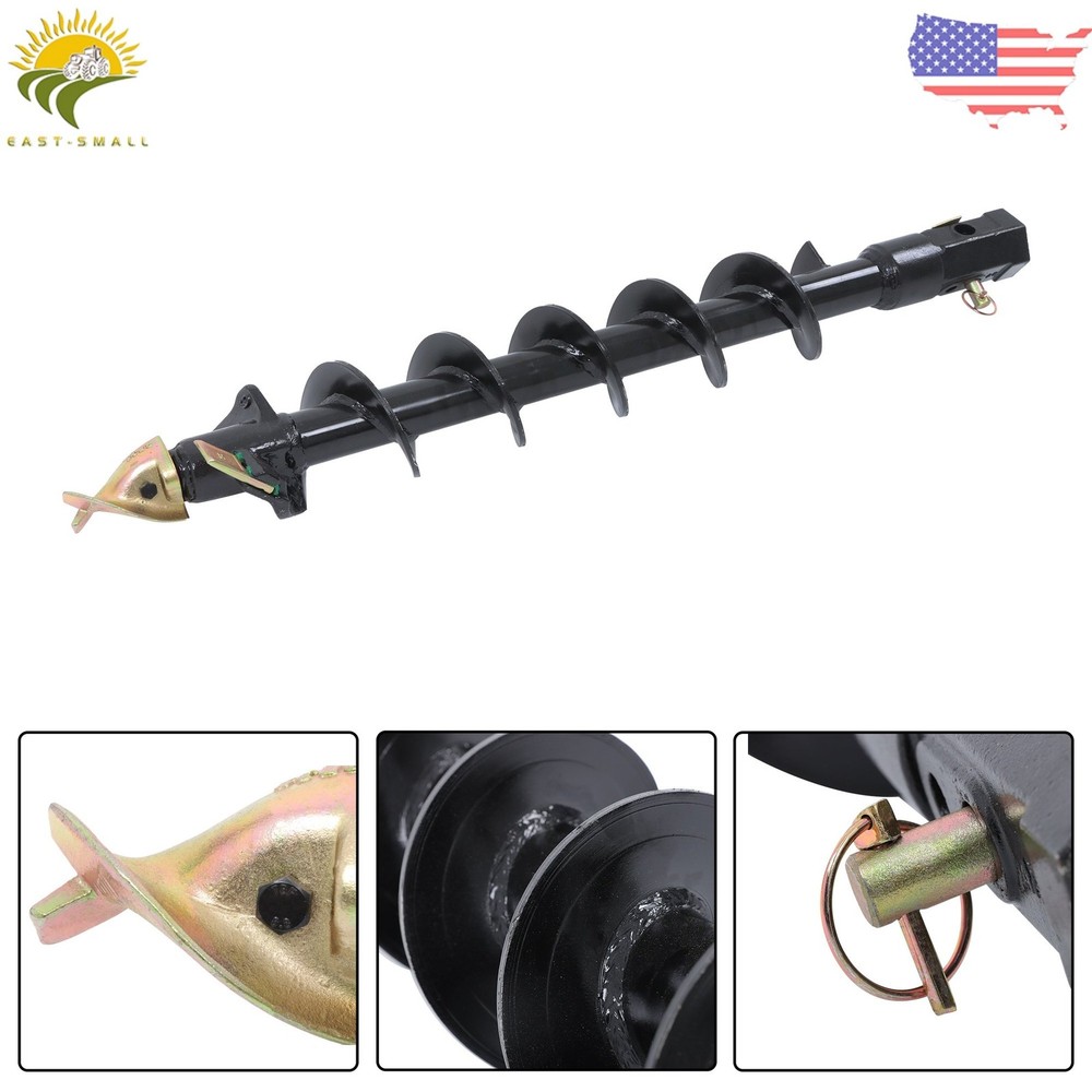 Auger Bit 6" Diameter 48" Length 2" Hex Auger for Bobcat Machines