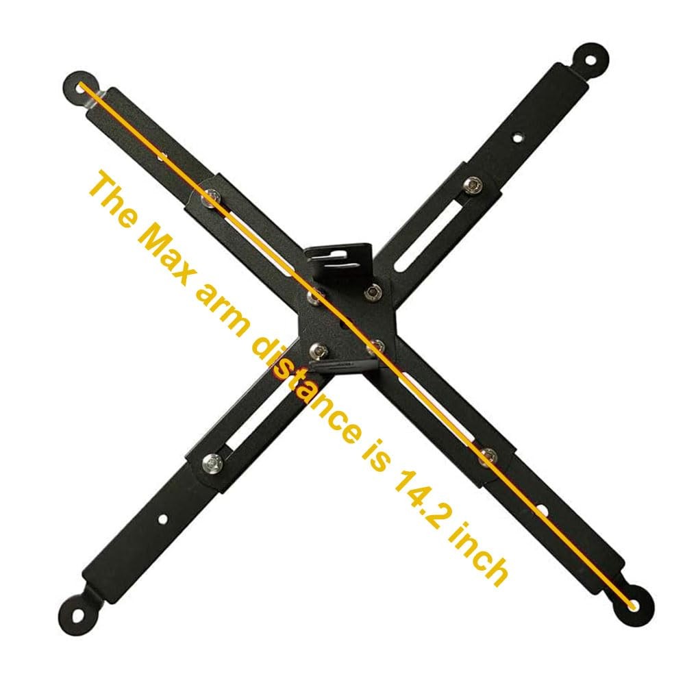 Projector Mount Wall Ceiling Bracket Adjustable Height Tilt Extendable Arms DLP