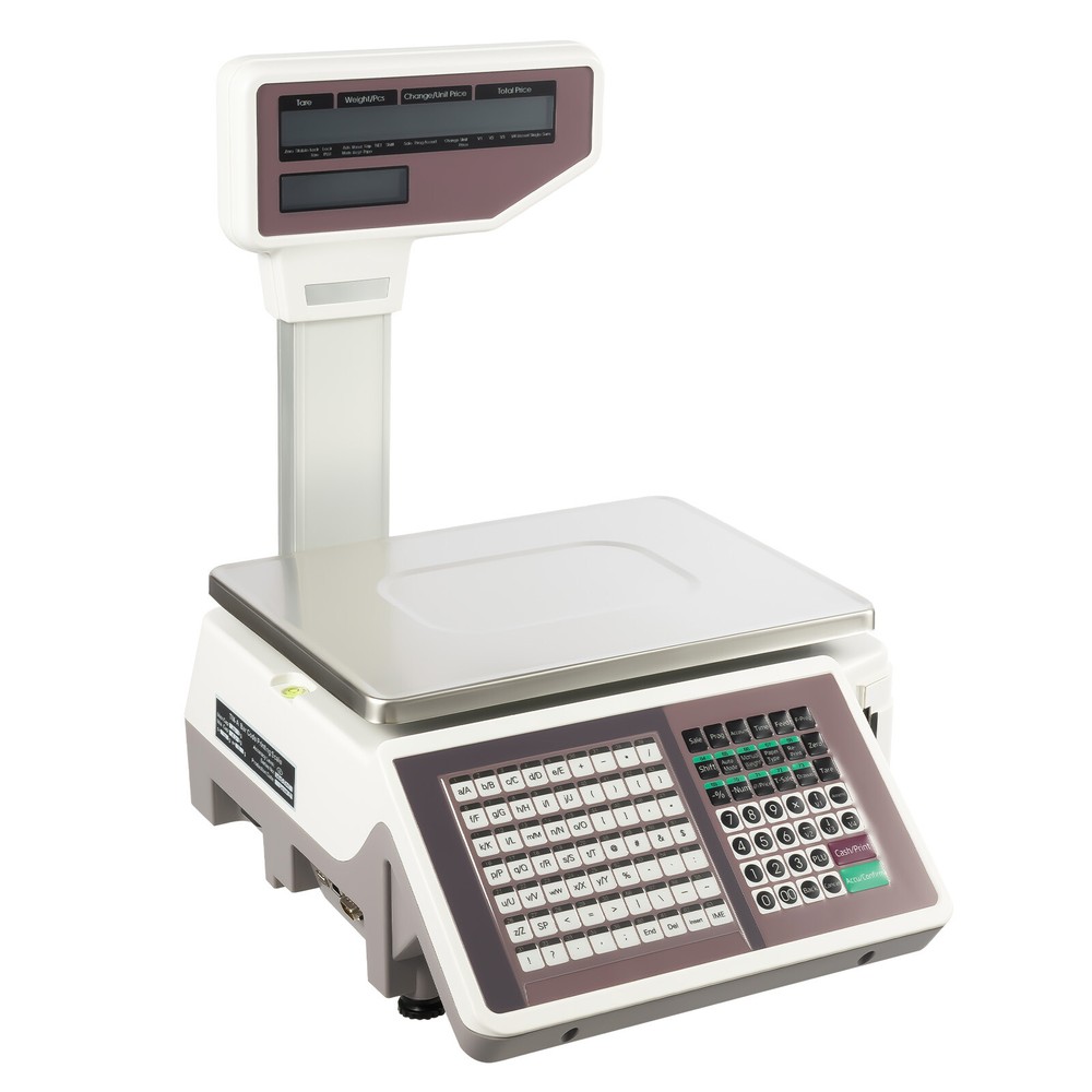 Electronic Weight Scale Digital Price Computing Scale w/ Label Printer Retail