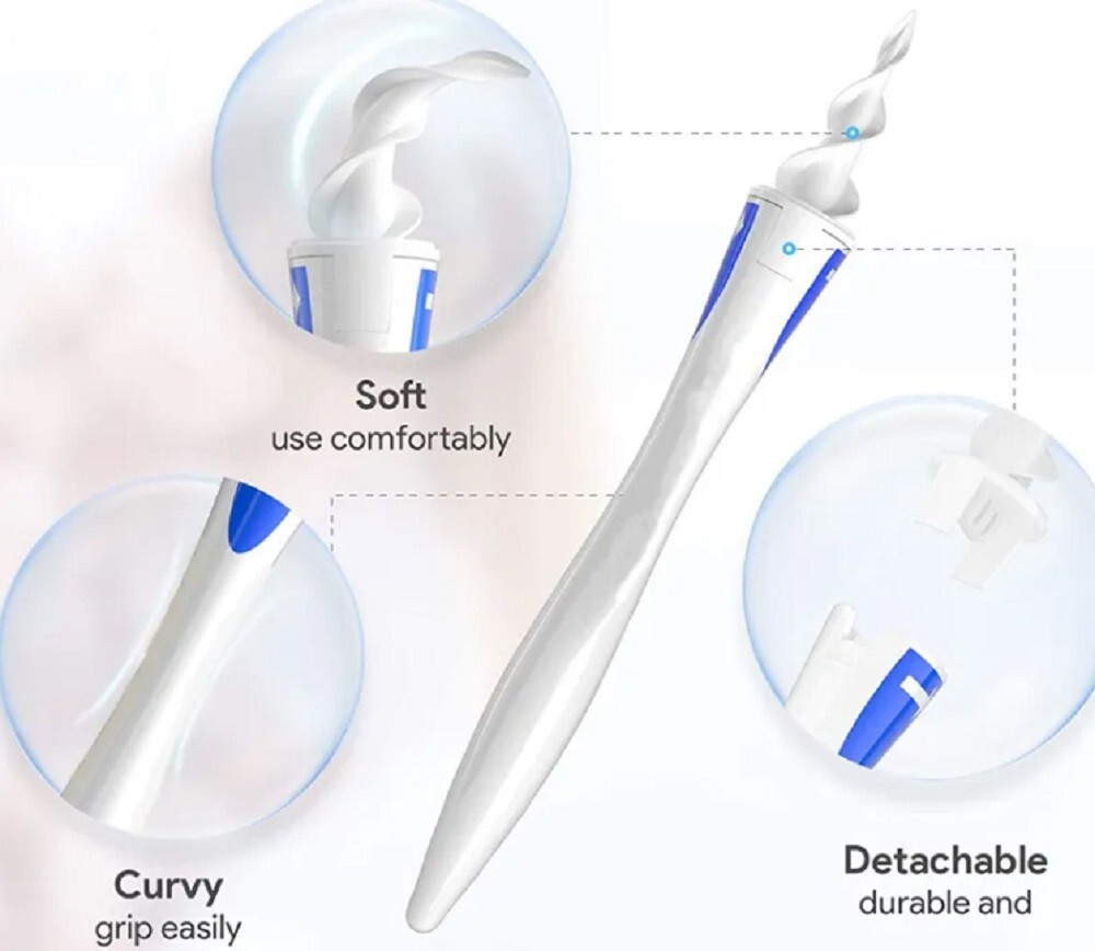 Ear Cleaner Kit for Ear Wax Removal-Spiral Q-Grips Tip Picker Easy Cleaning Tool