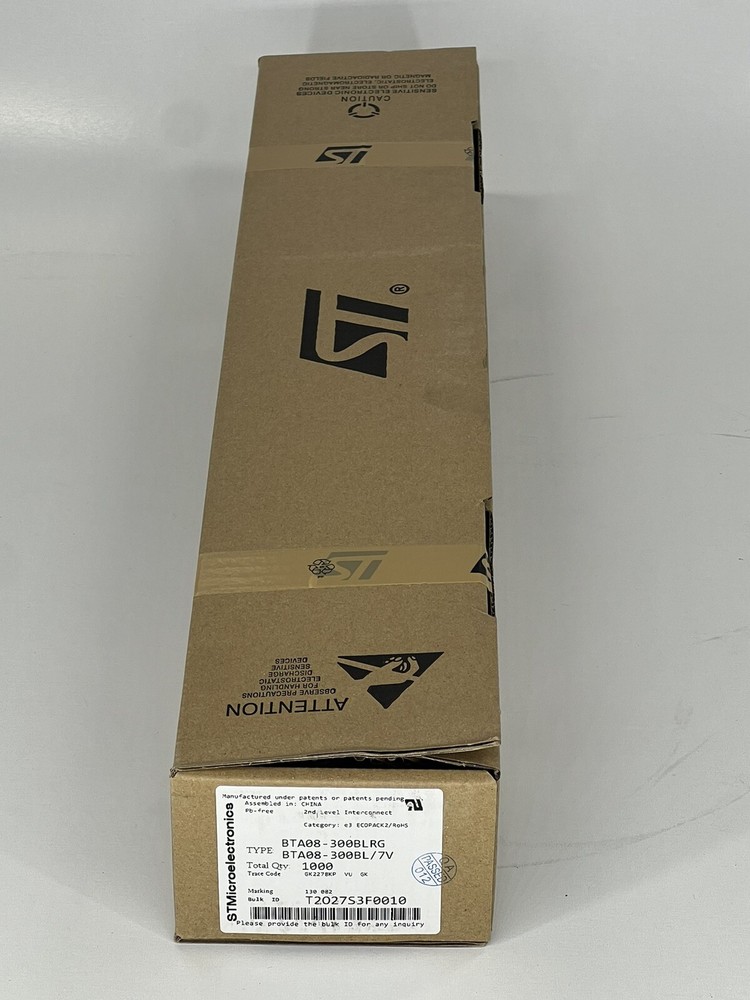 STMicroelectronics BTA08-300BLRG Triacs | 1000 Qty - NEW