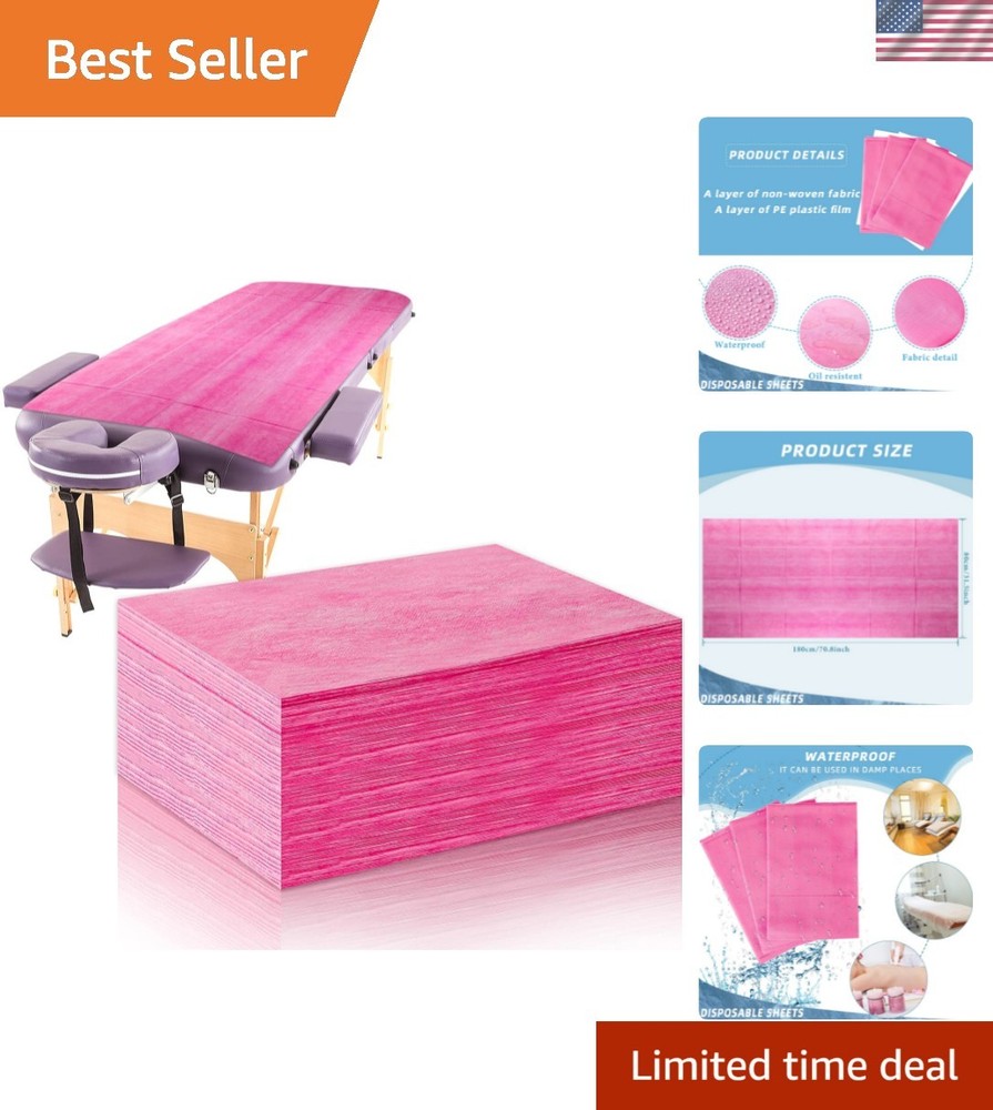 20 Pieces Disposable Bed Sheets Bed Cover Spa Massage Table Sheet Waterproof ...