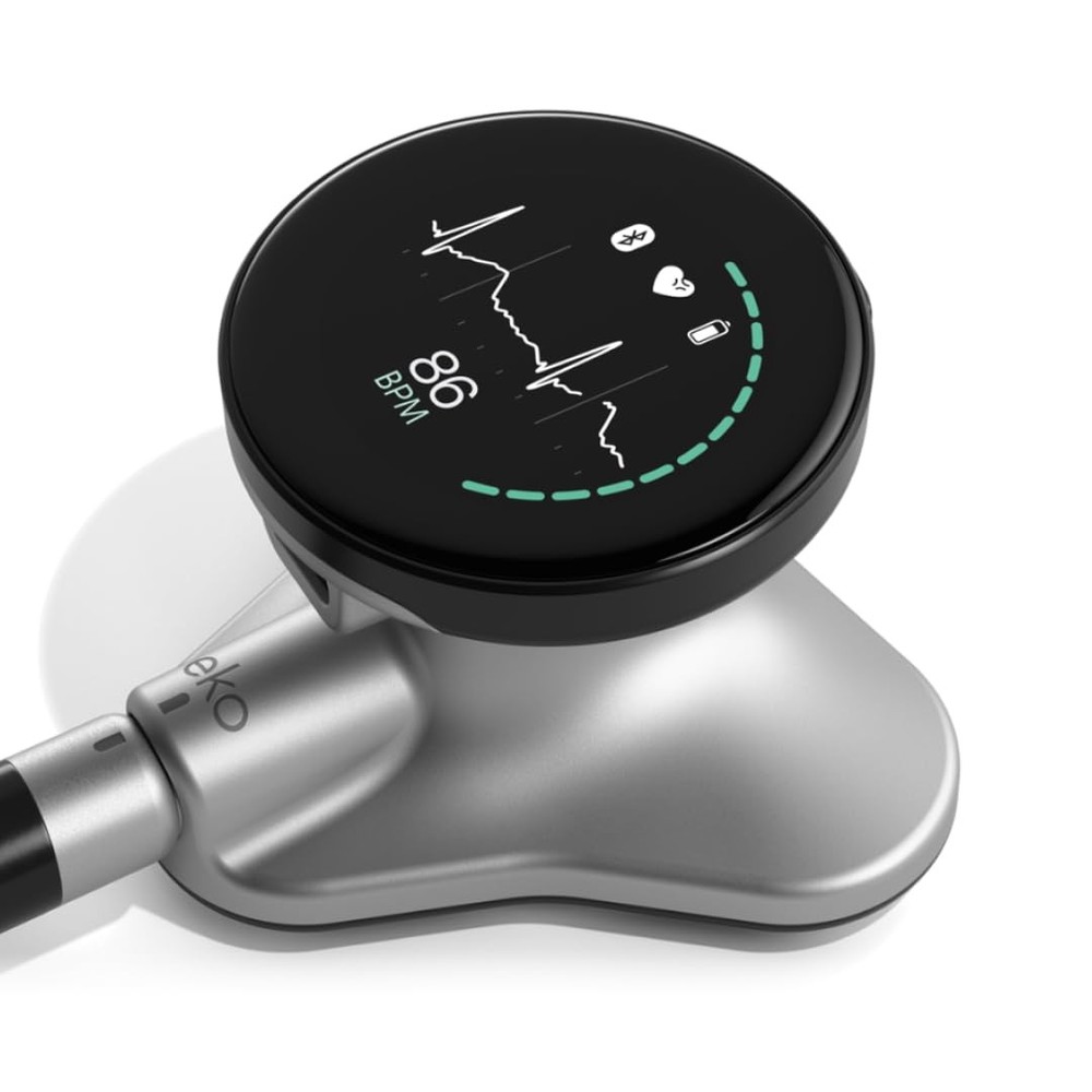 Eko CORE 500™ Digital Stethoscope — 40x Amplification, Active Noise Silver
