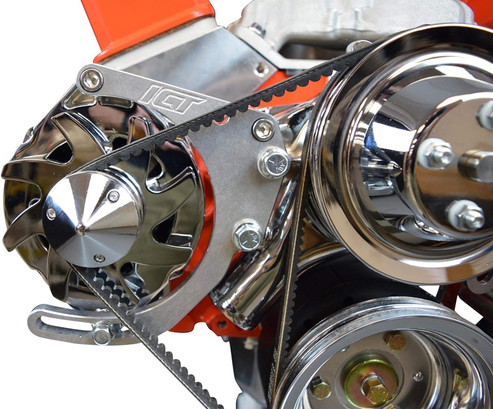 SBC Adjustable Alternator Bracket Low Mount Kit Compatible with Small Block Chev