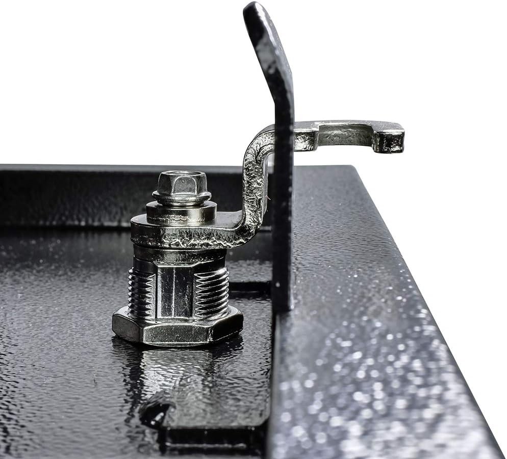 Locking Security Mailbox Large Curbside Mailbox with Key for Home Black