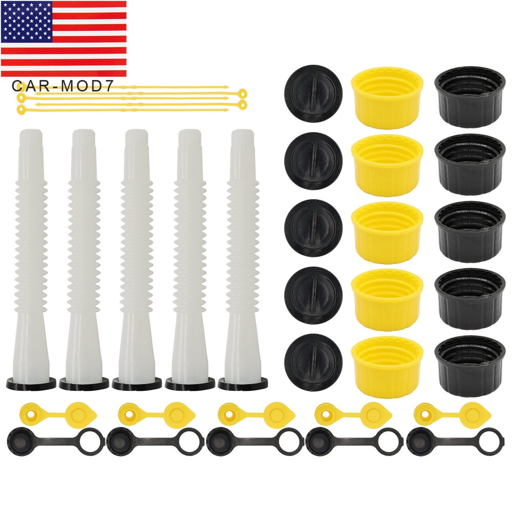 5 SETS Gas Can Spout For Blitz, Midwest ,Scepter, Briggs&Stratton Replacement