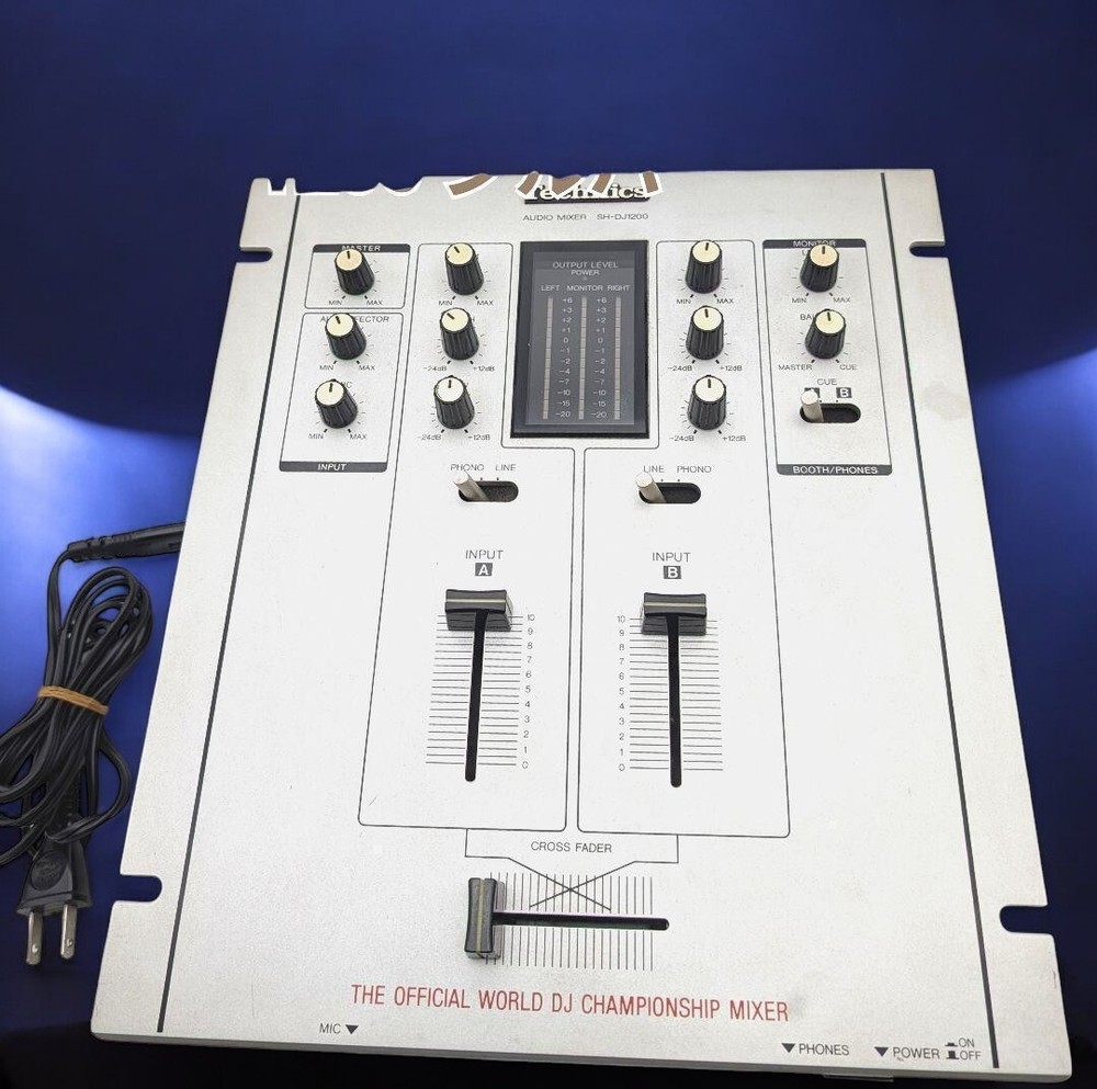 Technics SH-DJ1200-S DJ Mixer Silver Audio Tested Working