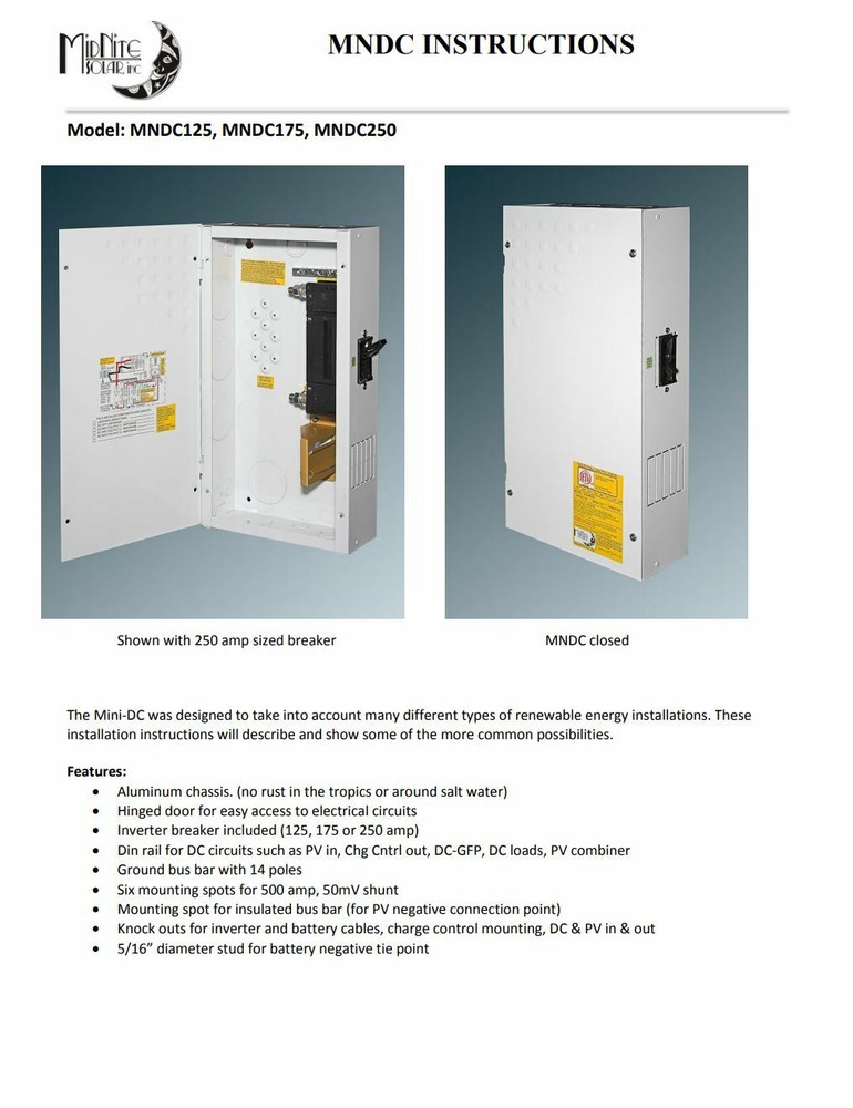 MidNite Solar MNDC175 Mini DC Disconnect