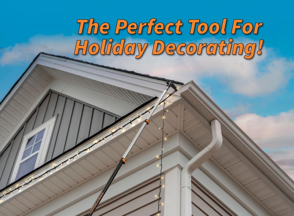 4-12 ft Long Telescopic Extension Pole with Utility Hook // Telescoping Pole ...