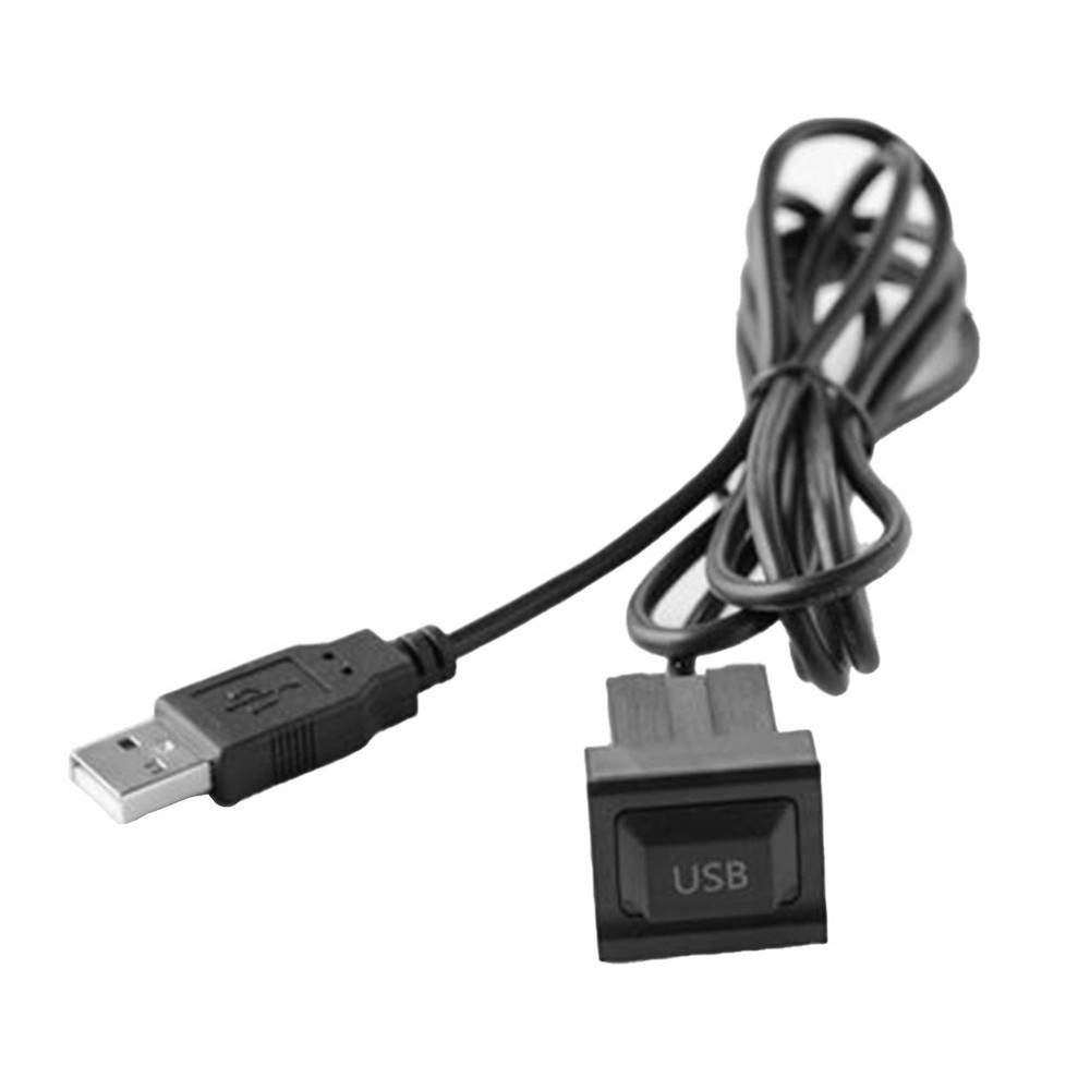 USB With Dust Cover Wire Harness Dash Flush Mount Dual USB Extension Panel