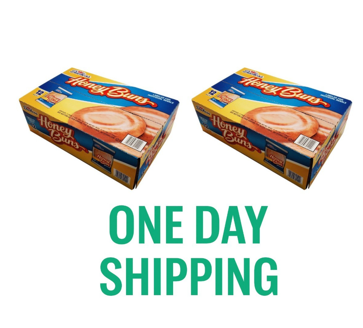 Duchess Honey Buns 3 oz Snacks 12 Count 2 Pack Fresh Bakery Treats